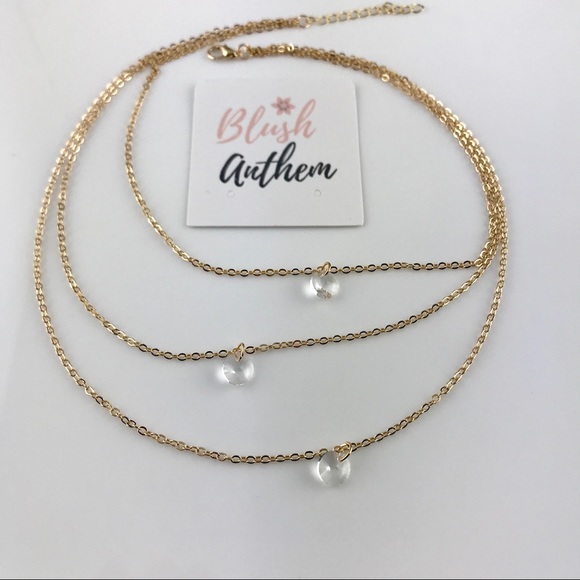 3 for $25⚡️3 layer acrylic crystal necklace - Picture 7 of 8